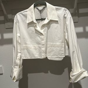 NWT Zara Cropped Dress Shirt